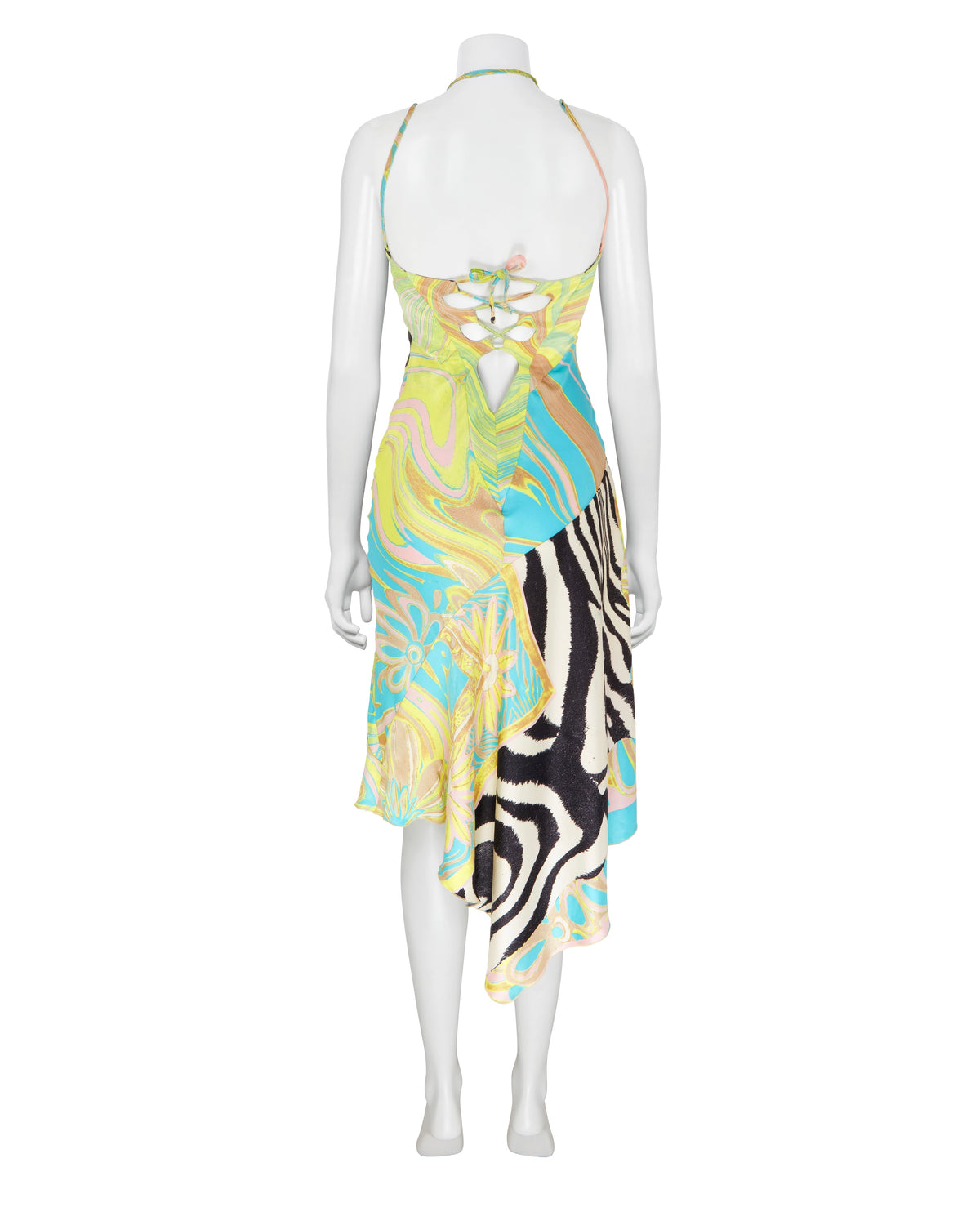 Spring / Summer 2004 Patchwork Animal Print Silk Dress