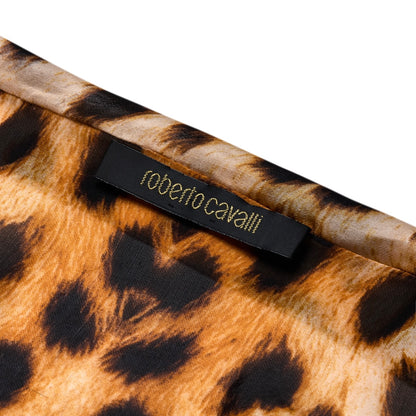 Roberto Cavalli S/S 2007 Brown Cheetah Leopard Print Silk Blouse Top