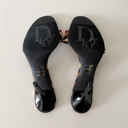 Dior by John Galliano F/W 2004 “I Love Dior” Leopard Print Sandal Heels