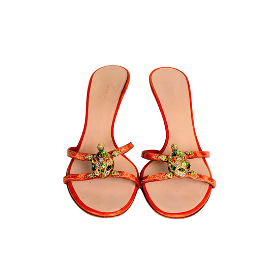 Giuseppe Zanotti 2000s Turtle Jewel Sandal Heels