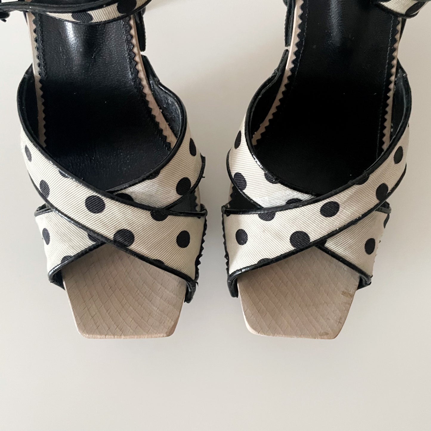 YSL by Tom Ford Lolita Polka Dot Strappy Sandal Heels