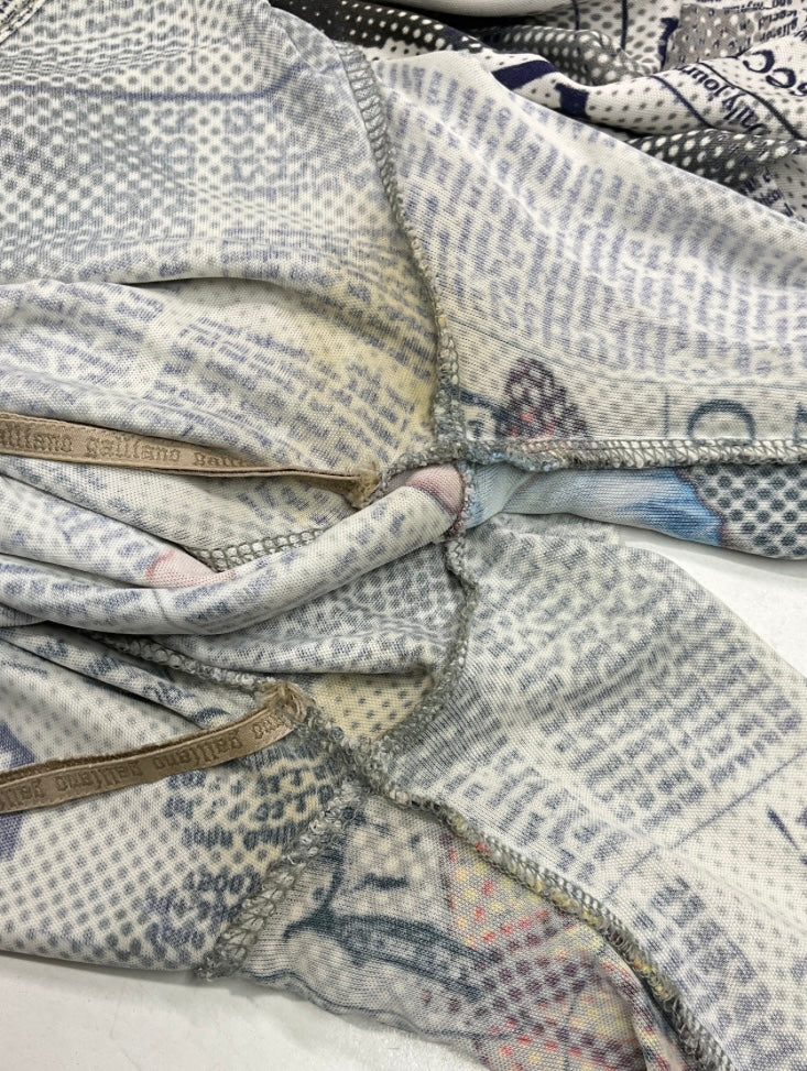 John Galliano 2000s Newspaper Gazette Butterfly Dress