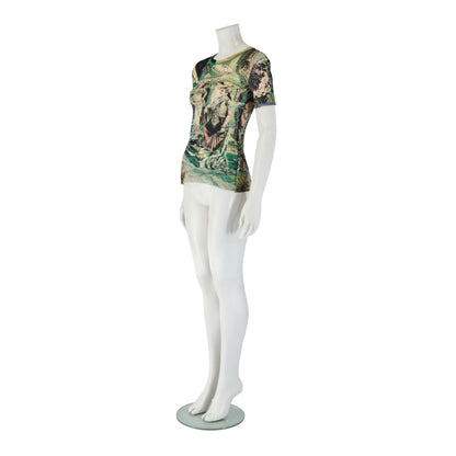 Jean Paul Gaultier S/S 1998 Frida Kahlo Sheer Mesh Top