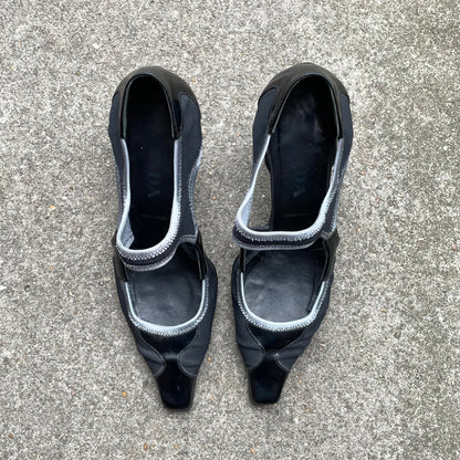 Prada S/S 1999-2000 Black Mesh & Leather Sport Heels