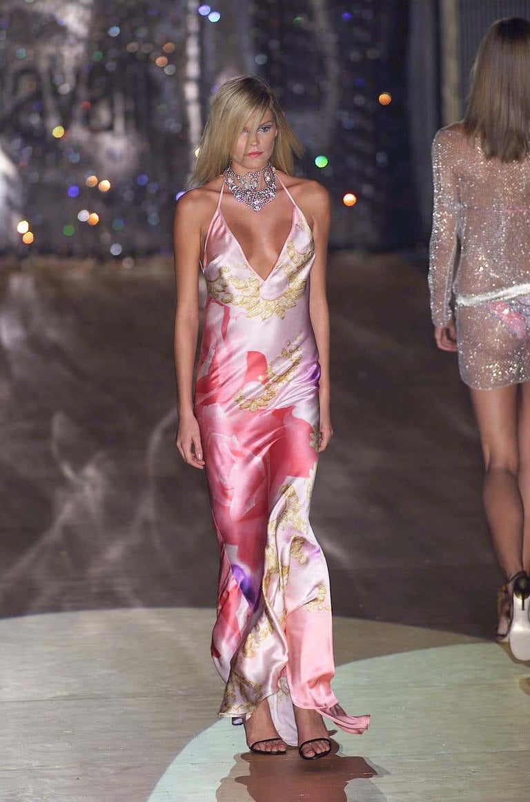 Roberto Cavalli S/S 2001 Elizabeth Taylor Eye Silk Dress