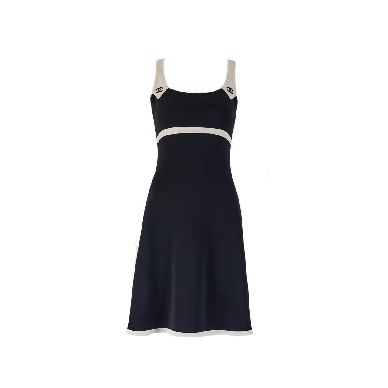 CHANEL 1996 “CC” Cruise Black Dress